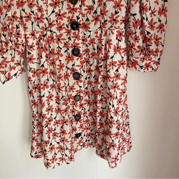 Alexia Admor Women’s V Neck floral button down short sleeve dress NWT size 2! 😍 - Picture 6 of 14